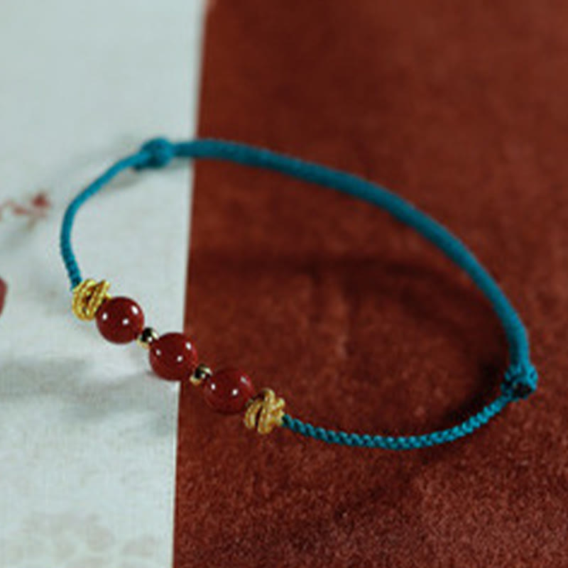 Stone of buddha Colorful String Cinnabar Calm Bracelet
