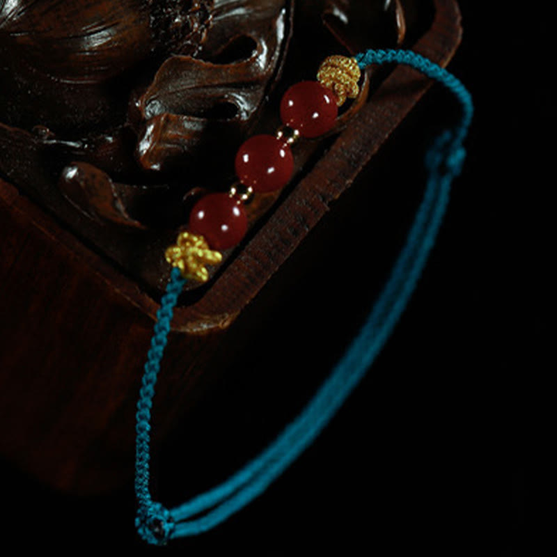 Stone of buddha Colorful String Cinnabar Calm Bracelet