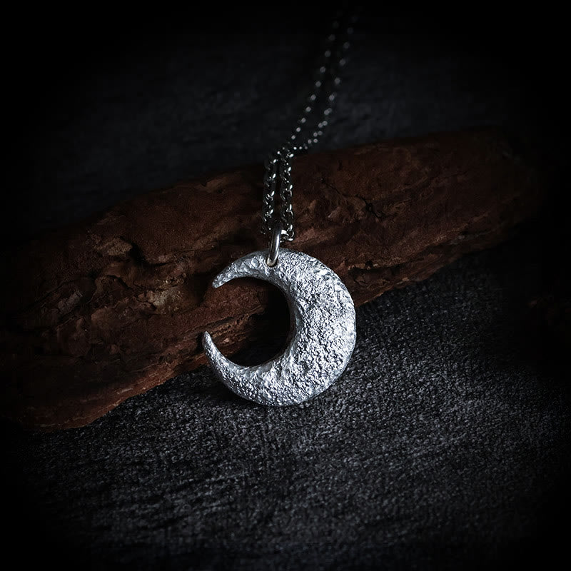 Stone of buddha 999 Sterling Silver Moon Balance Necklace Pendant
