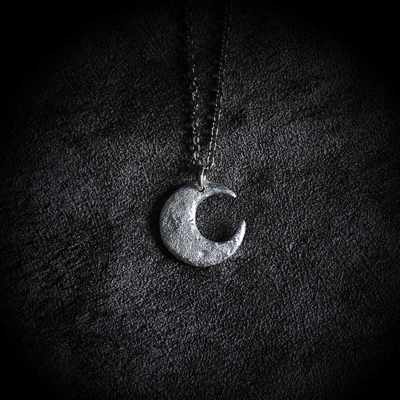 Stone of buddha 999 Sterling Silver Moon Balance Necklace Pendant
