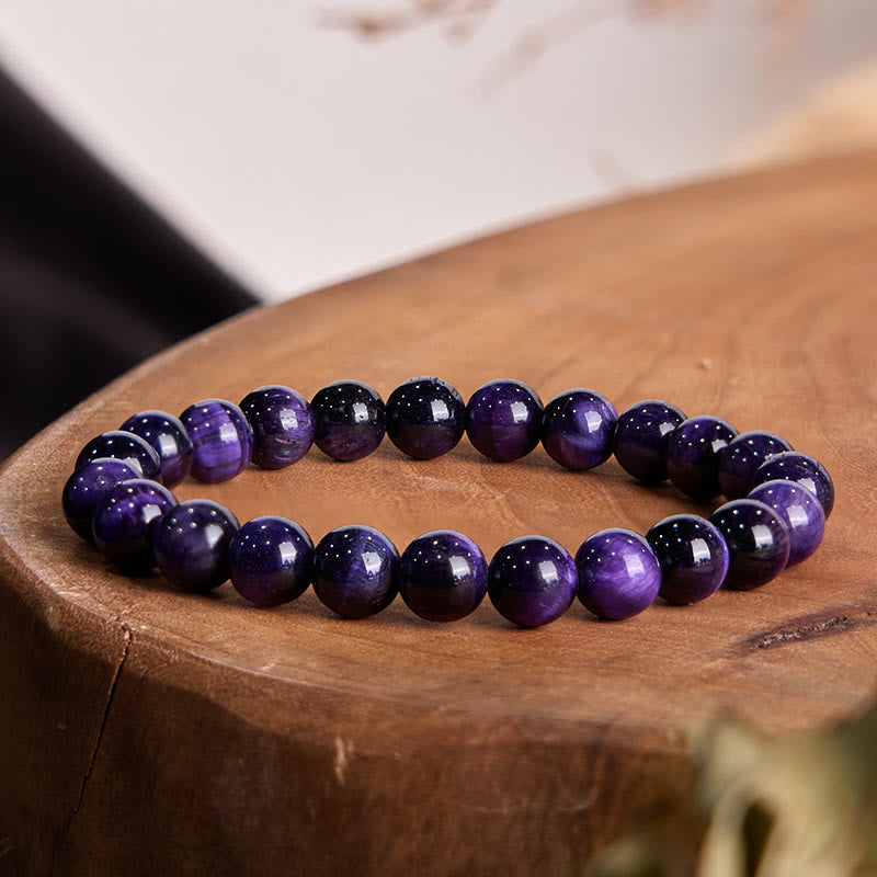 Stone of buddha Purple Tiger Eye Creativity Bracelet