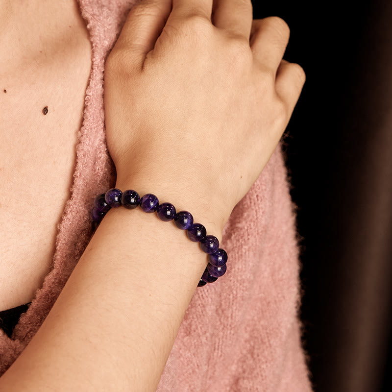 Stone of buddha Purple Tiger Eye Creativity Bracelet