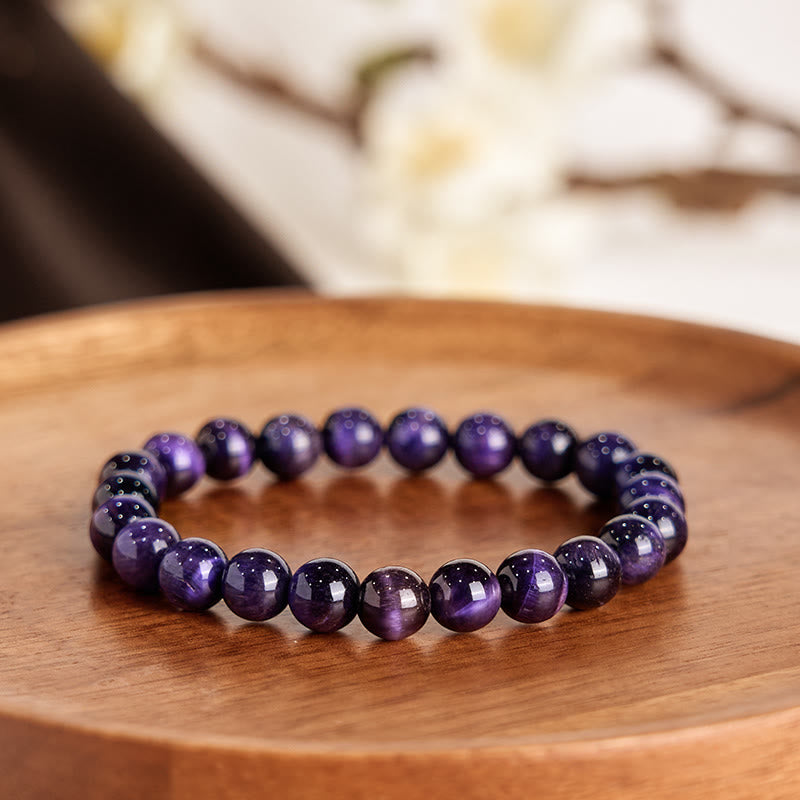 Stone of buddha Purple Tiger Eye Creativity Bracelet