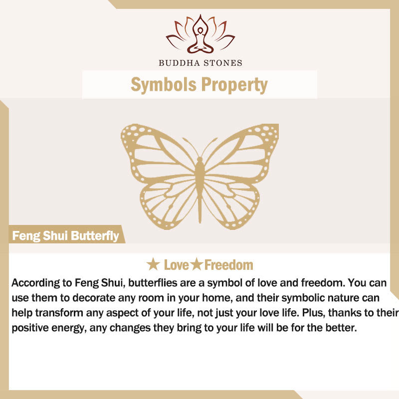 Stone of buddha Natural Strawberry Quartz Butterfly Healing Bracelet