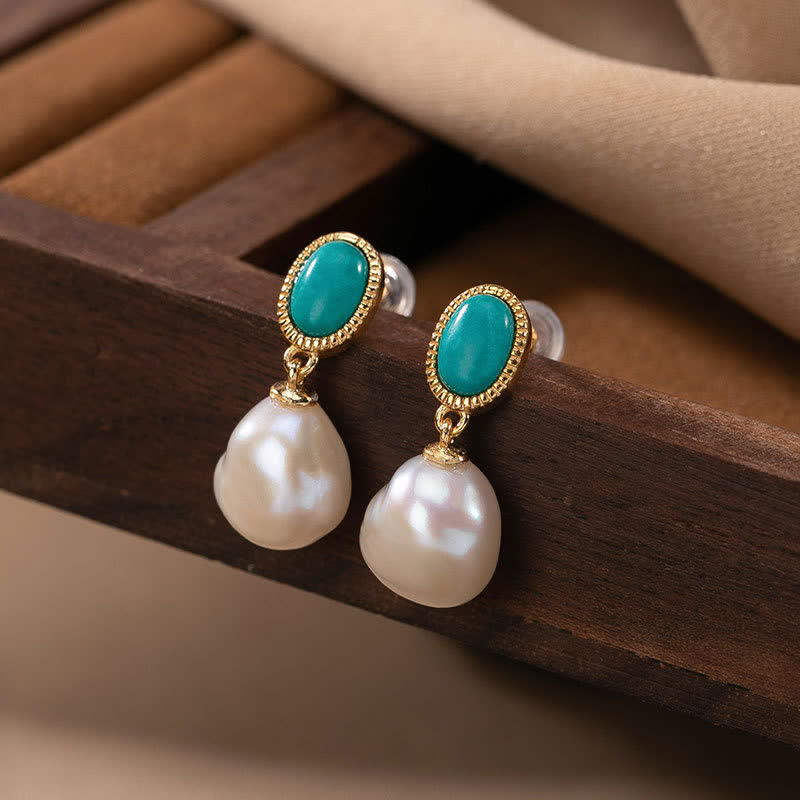 Stone of buddha 925 Sterling Silver Pearl Turquoise Healing Ring Earrings Necklace Pendant