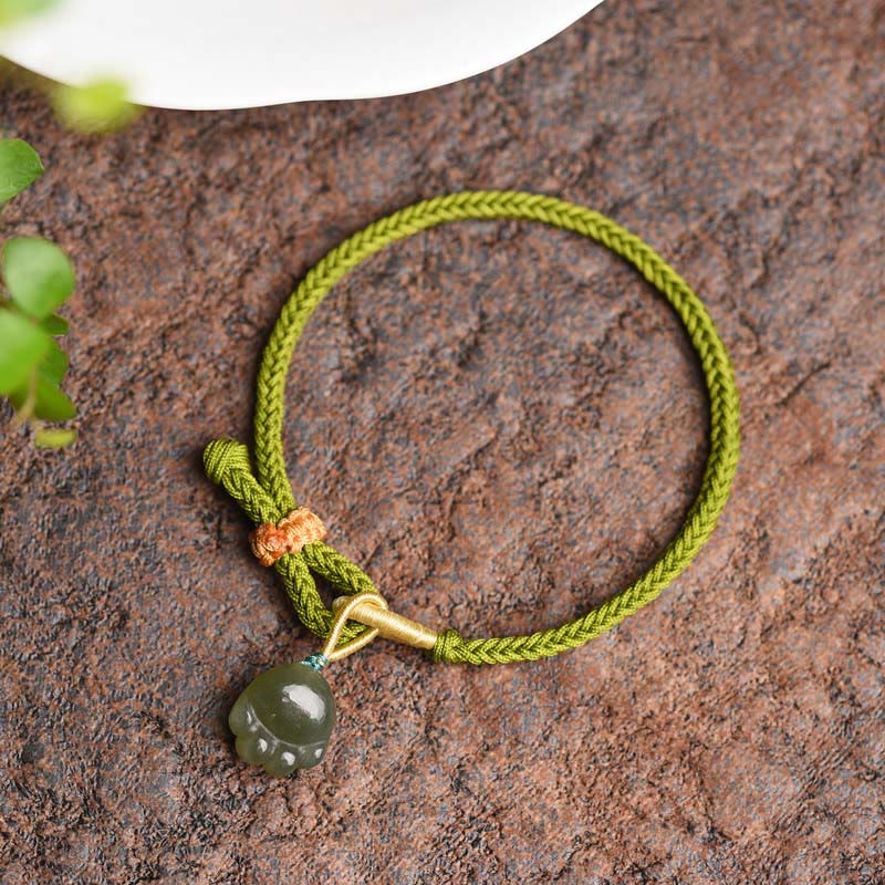 Stone of buddha Jade Cat Paw Pattern Luck Abundance Bracelet