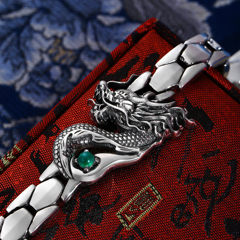 Stone of buddha Vintage Dragon Pattern Engraved Success Bracelet