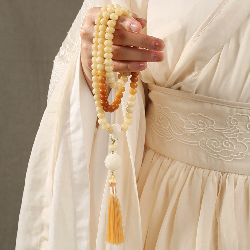 Stone of buddha Natural Bodhi Seed Lotus Dzi Bead Peace Harmony Charm Bracelet