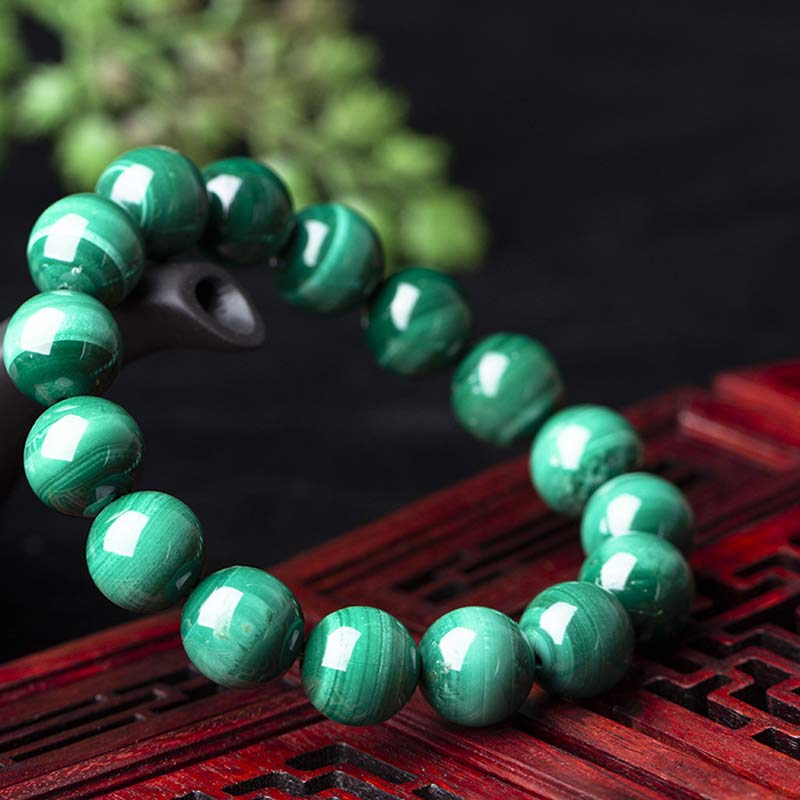 Stone of buddha Natural Malachite Protection Calmness Bracelet