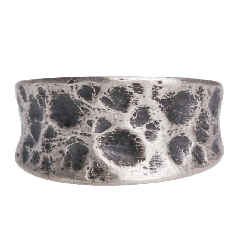 Stone of buddha 925 Sterling Silver Bump Texture Design Protection Ring
