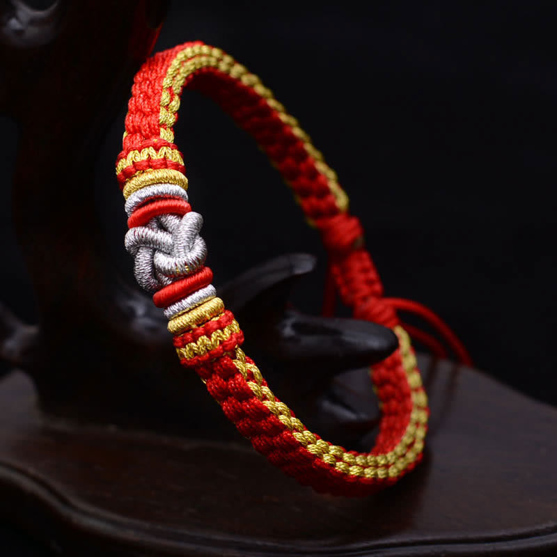 Stone of buddha Colorful Rope True Love Knot Luck Handmade Bracelet