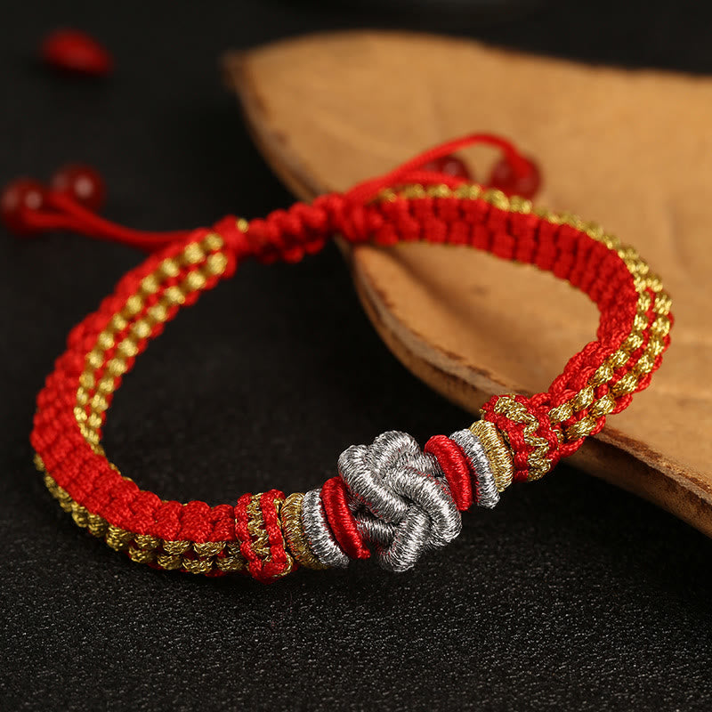 Stone of buddha Colorful Rope True Love Knot Luck Handmade Bracelet