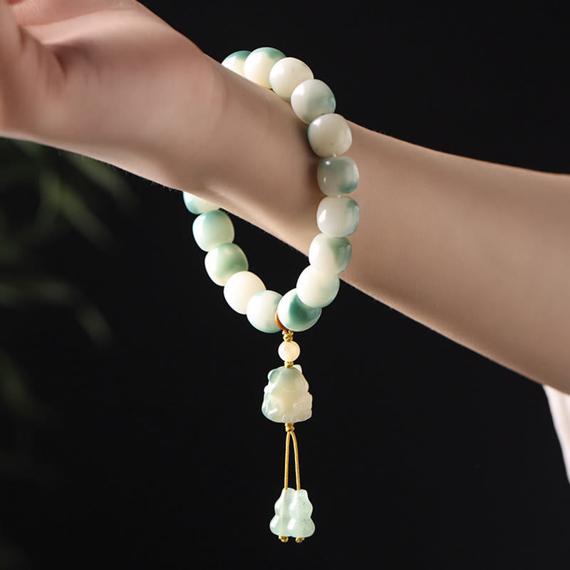 Stone of buddha Gradient Bodhi Seed Nine-Tailed Fox Cat Paw Claw Pine Cone Peace Bracelet