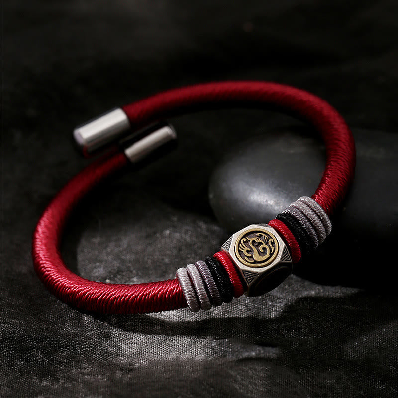 Stone of buddha 925 Sterling Silver Perfect Knot King Kong Knot Faith Strength Bracelet
