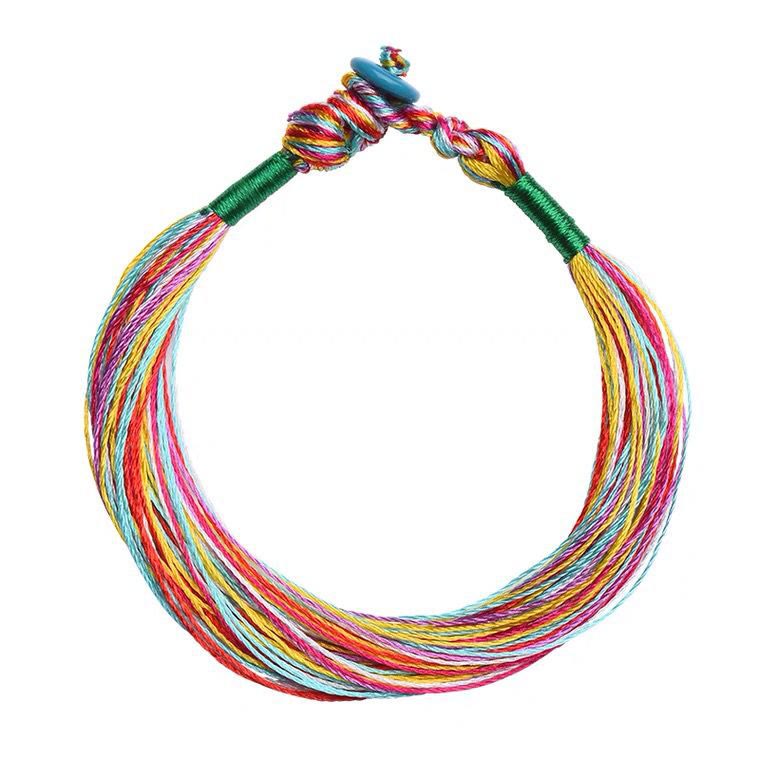 Stone of buddha Tibetan Handmade Five Colorful Thread Dragon Boat Festival Protection Adult Child String Bracelet