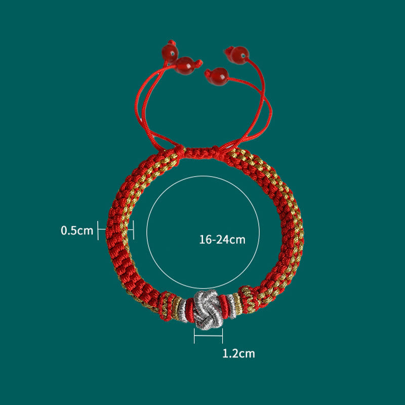 Stone of buddha Colorful Rope True Love Knot Luck Handmade Bracelet