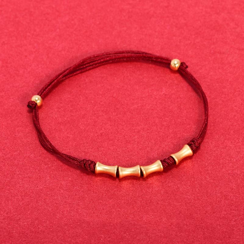 Stone of buddha 925 Sterling Silver Bamboo Design Protection Luck Braided Bracelet