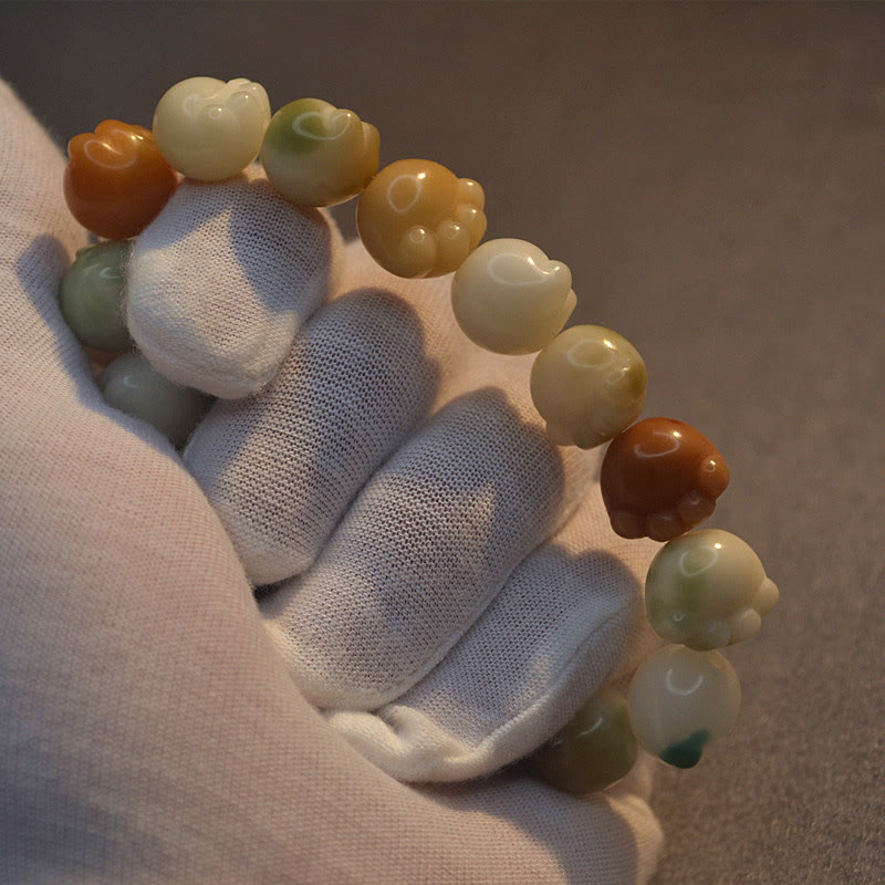 Stone of buddha Multilayered Bodhi Seed Cute Cat Paw Calm Harmony Bracelet