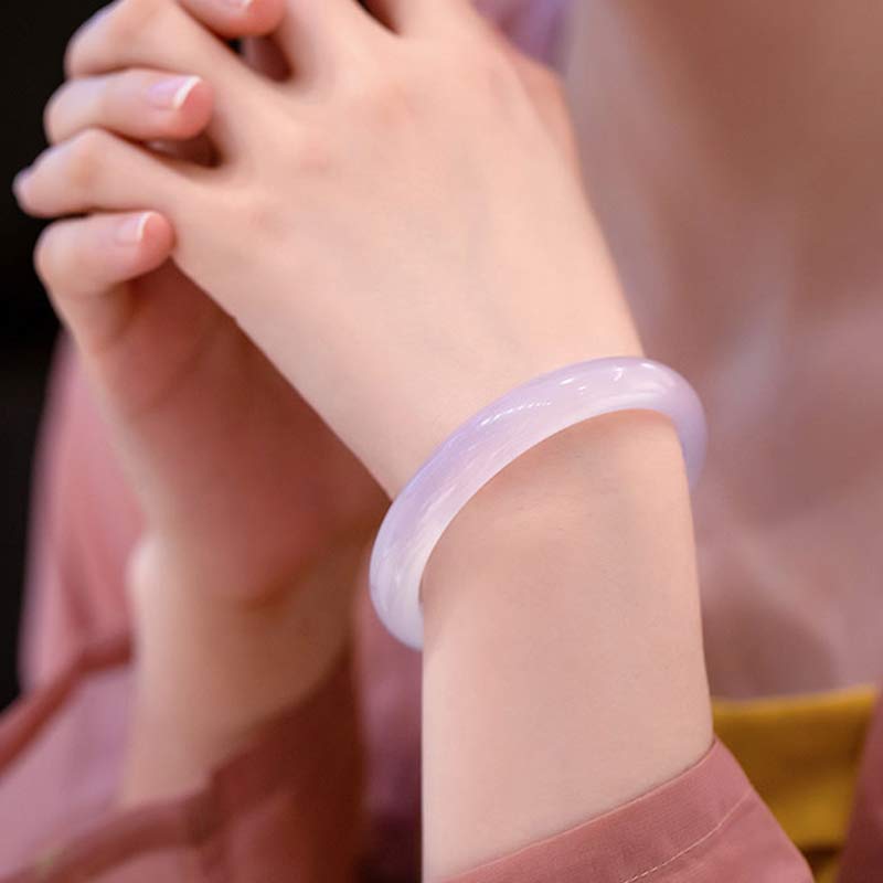 Stone of buddha Natural Chalcedony Harmony Positive Bracelet Bangle