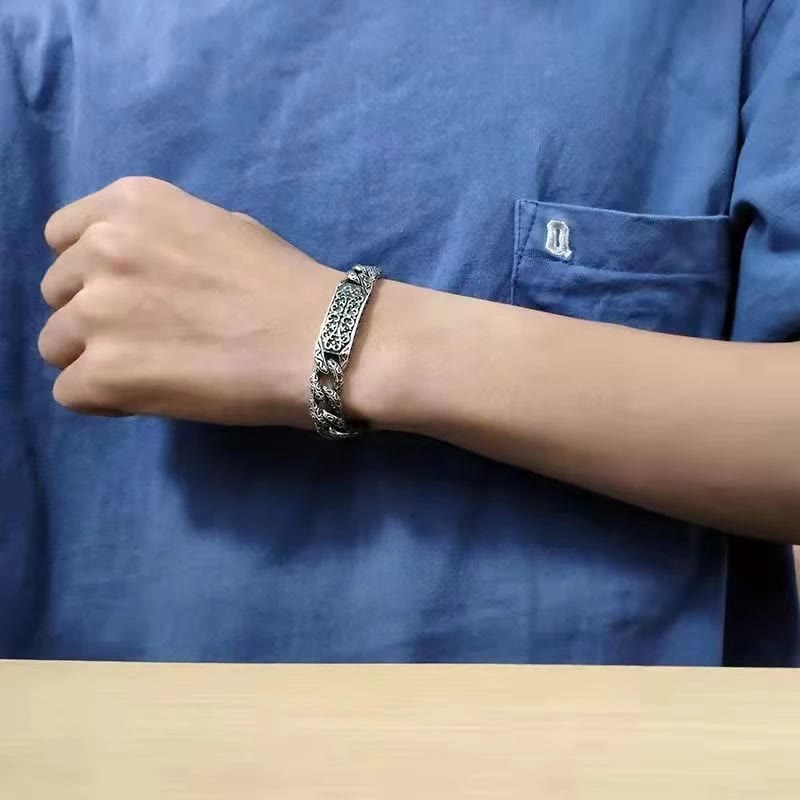 Stone of buddha Vintage Patterns Engraved Healing Bracelet