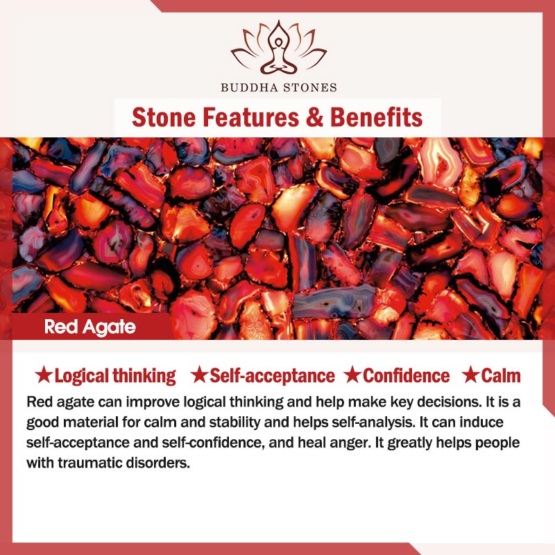 Stone of buddha 925 Sterling Silver Red Agate Bead Logical Thinking Ring