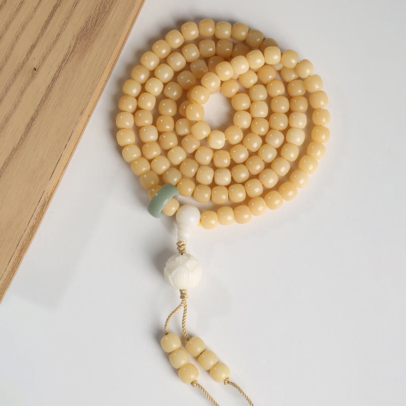 Stone of buddha Natural Bodhi Seed Lotus Dzi Bead Peace Harmony Charm Bracelet