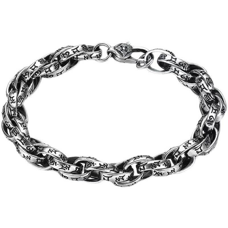 Stone of buddha Tibetan Om Mani Padme Hum Carved Amulet Creativity Bracelet