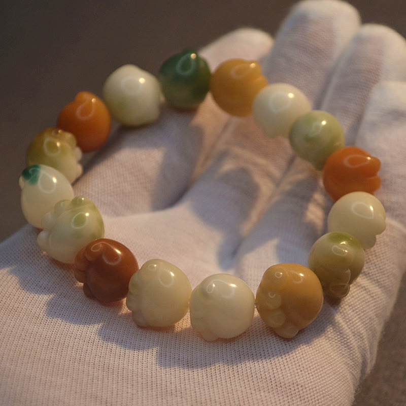Stone of buddha Multilayered Bodhi Seed Cute Cat Paw Calm Harmony Bracelet