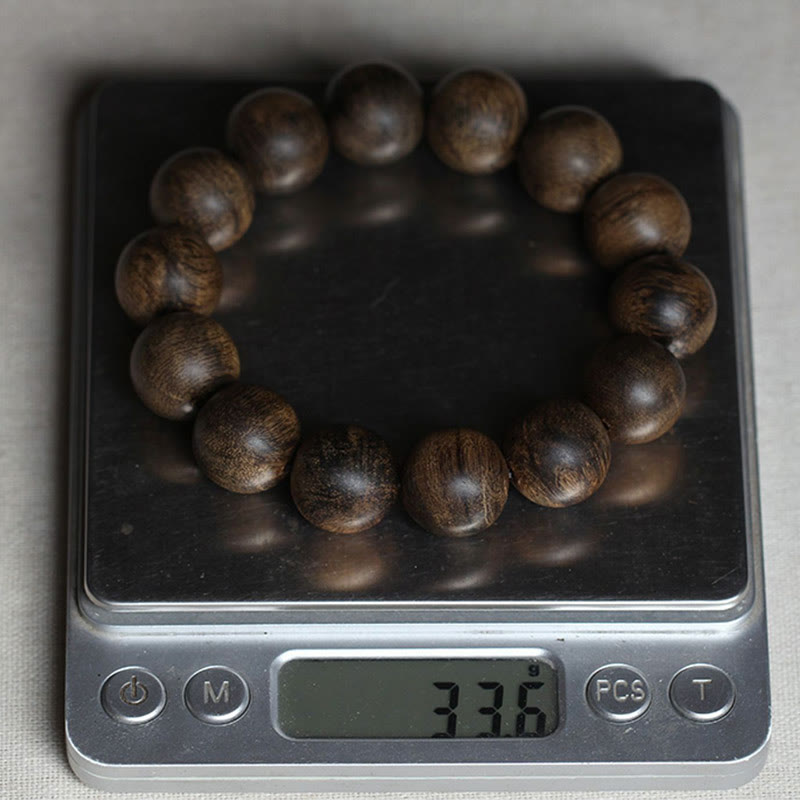 Stone of buddha Nine Points Sinking Water Vietnam Hoi An Agarwood Peace Strength Bracelet