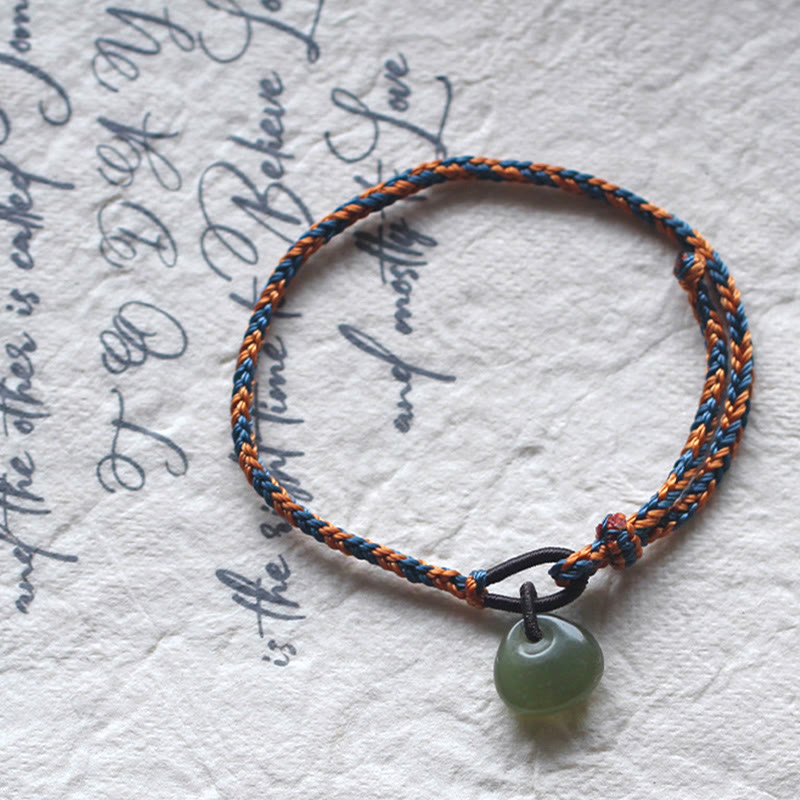 Stone of buddha Hetian Jade Cat Paw Lucky Bag Pattern Prosperity Bracelet