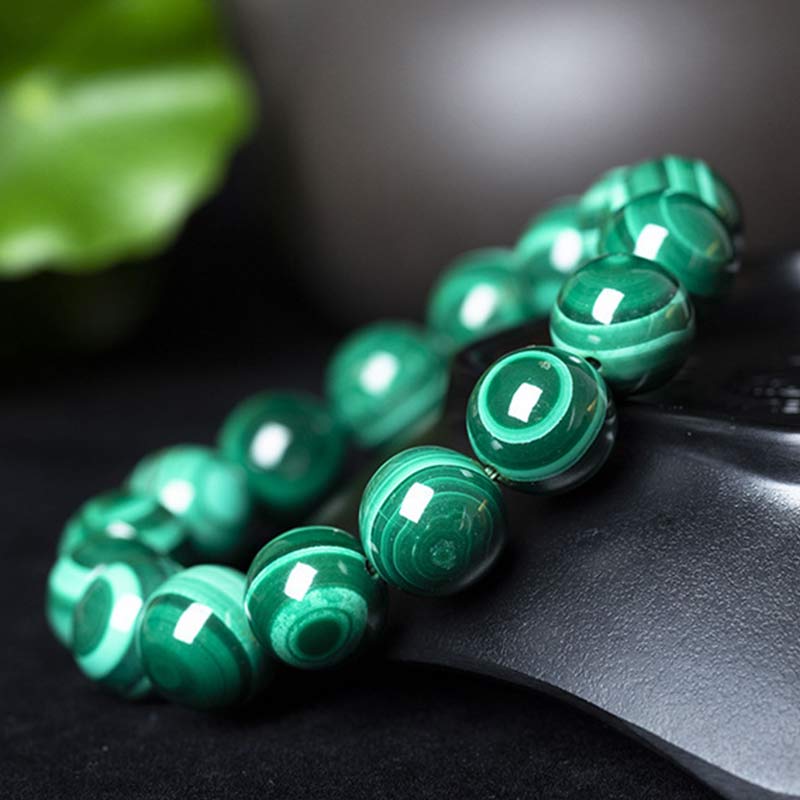 Stone of buddha Natural Malachite Protection Calmness Bracelet