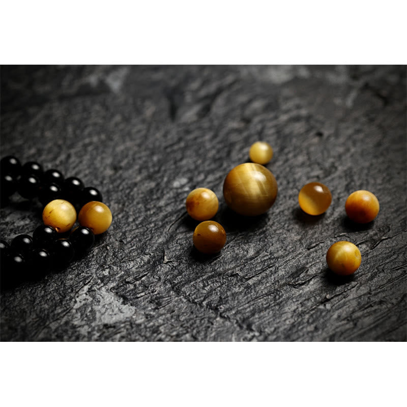 Stone of buddha Tibetan 108 Mala Beads Black Onyx Tiger Eye Beads Nine Palaces Bagua Protection Bracelet