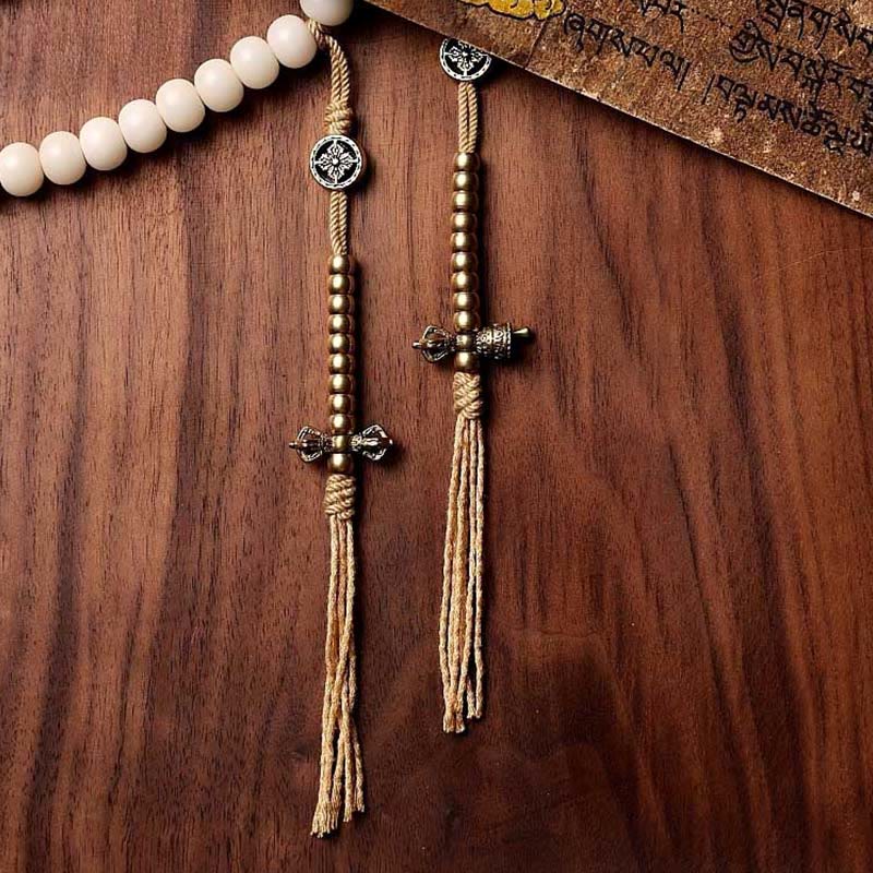 Stone of buddha Tibet 108 Mala Beads Bodhi Seed Bagua Vajra Dzi Bead Gray Agate Wealth Bracelet