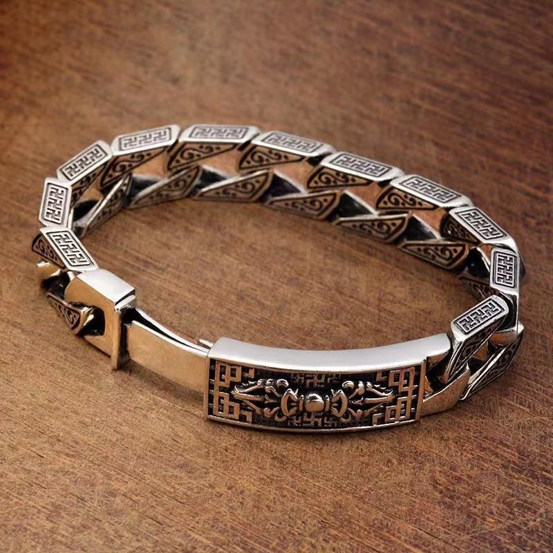 Stone of buddha Tibetan Om Mani Padme Hum Dorje Vajra Swastika Carved Purity Bracelet