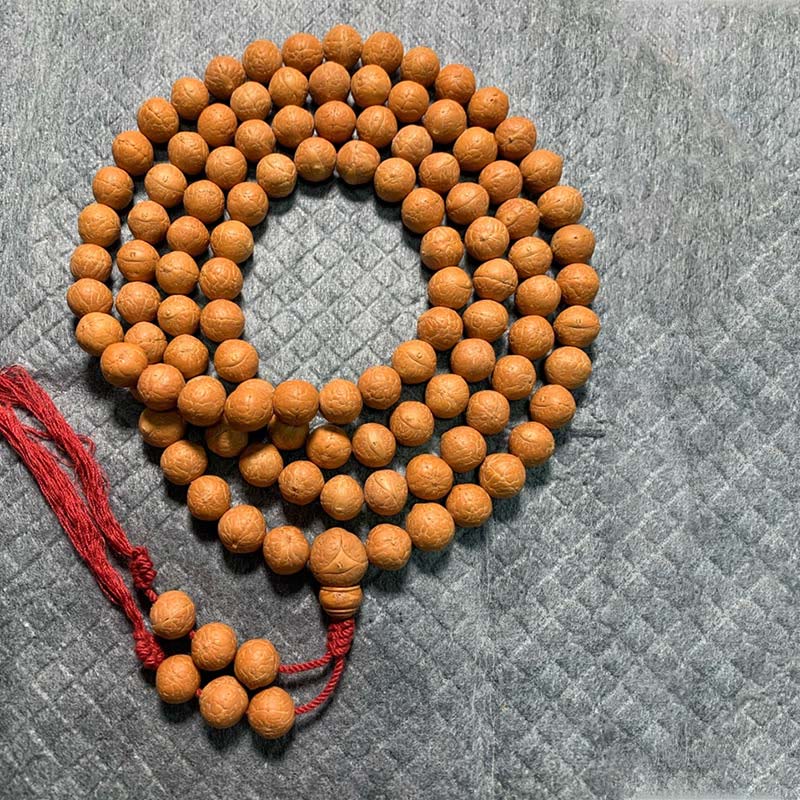 Stone of buddha 108 Mala Beads Nepal Bodhi Seed Luck Wealth Tassel Bracelet