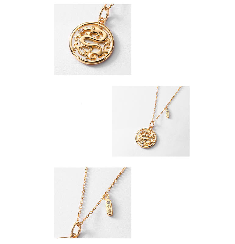 a??a??a??A Flash Sale- Stone of buddha 925 Sterling Silver Tridacna Stone Year of the Dragon Fu Character Luck Strength Necklace Pendant