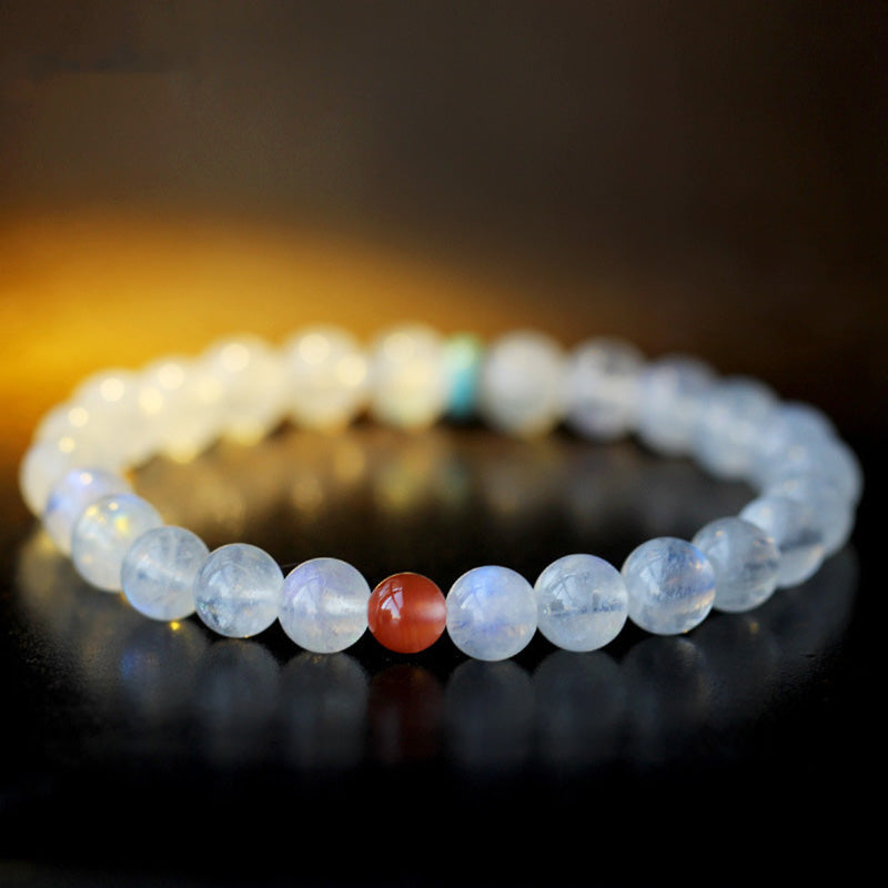 Stone of buddha Moonstone Calm Healing Positive Bracelet