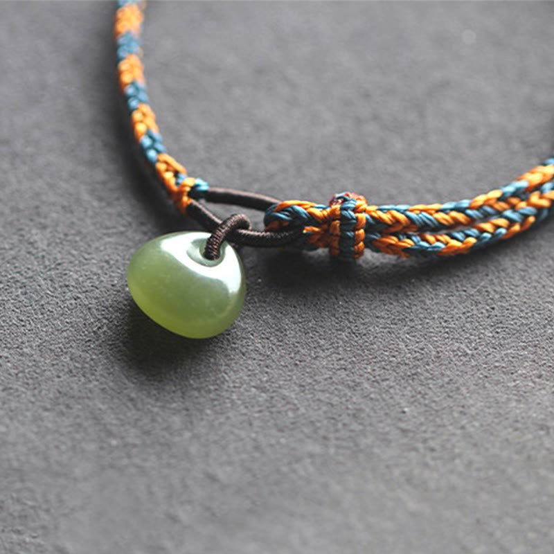 Stone of buddha Hetian Jade Cat Paw Lucky Bag Pattern Prosperity Bracelet