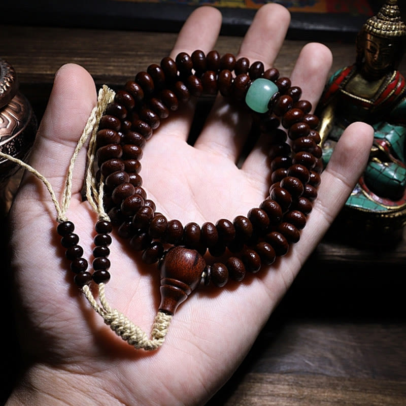 Stone of buddha Natural Tibet 108 Mala Beads Purple Bodhi Seed Three-eyed Dzi Bead Copper Dorje Harmony Bracelet
