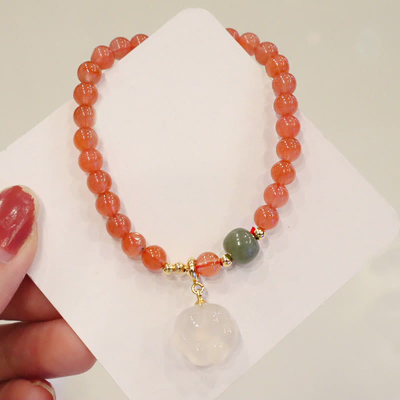 Stone of buddha Red Agate Chalcedony Cat Paw Jade Confidence Bracelet