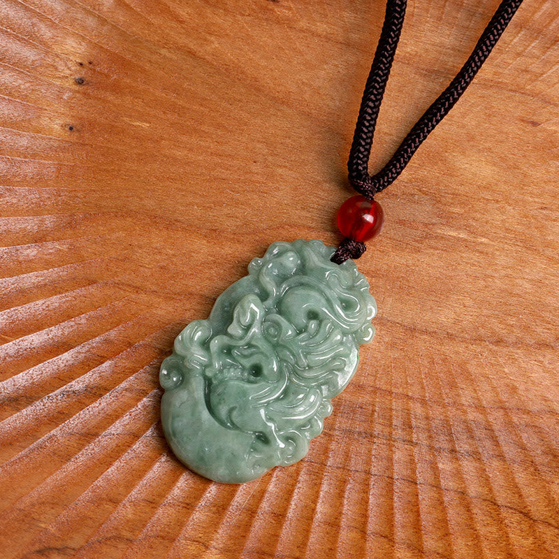 Stone of buddha Natural Jade 12 Chinese Zodiac Prosperity Necklace Pendant