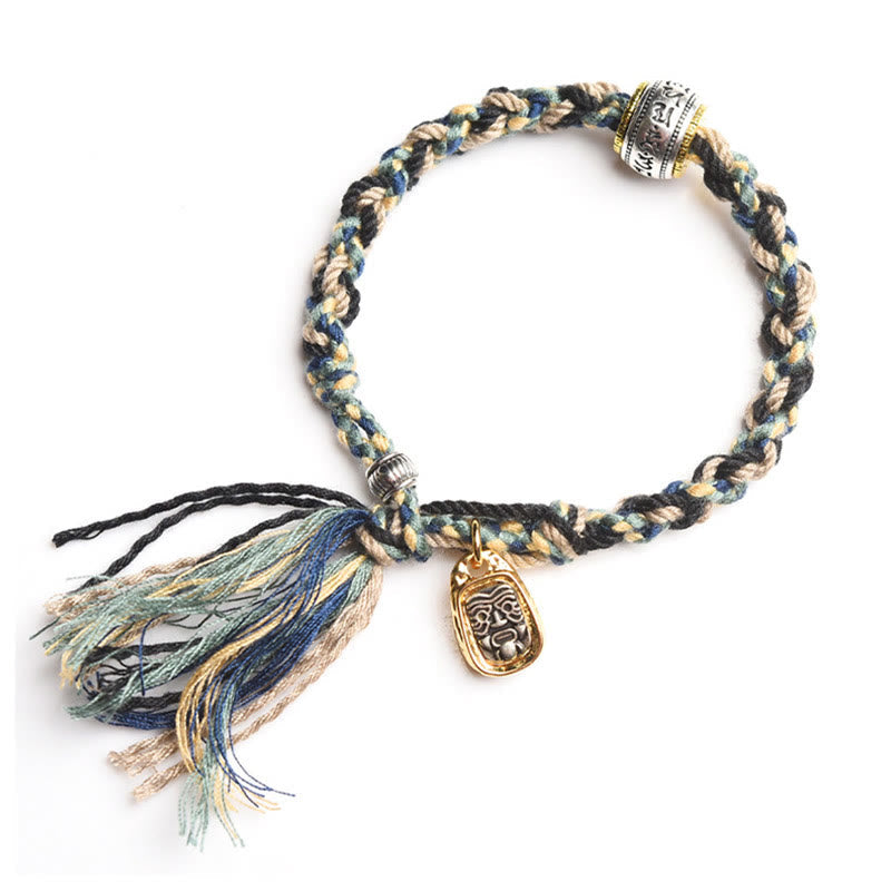 Stone of buddha Zakiram Goddess of Wealth Om Mani Padme Hum Peace Handmade Bracelet