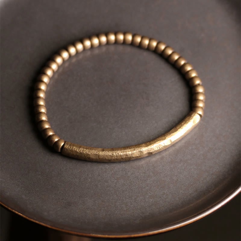 Stone of buddha Simple Design Copper Brass Bead Luck Wealth Bracelet