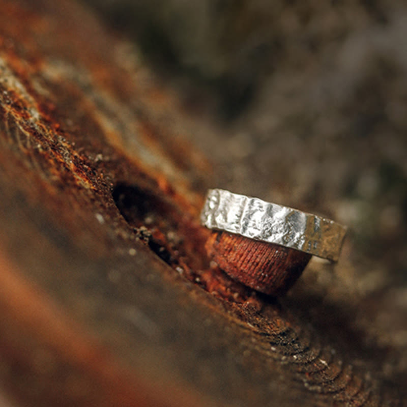 Stone of buddha 925 Sterling Silver Simple Design Blessing Couple Ring