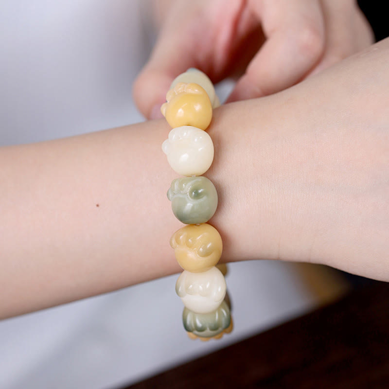 Stone of buddha Multilayered Bodhi Seed Cute Cat Paw Calm Harmony Bracelet