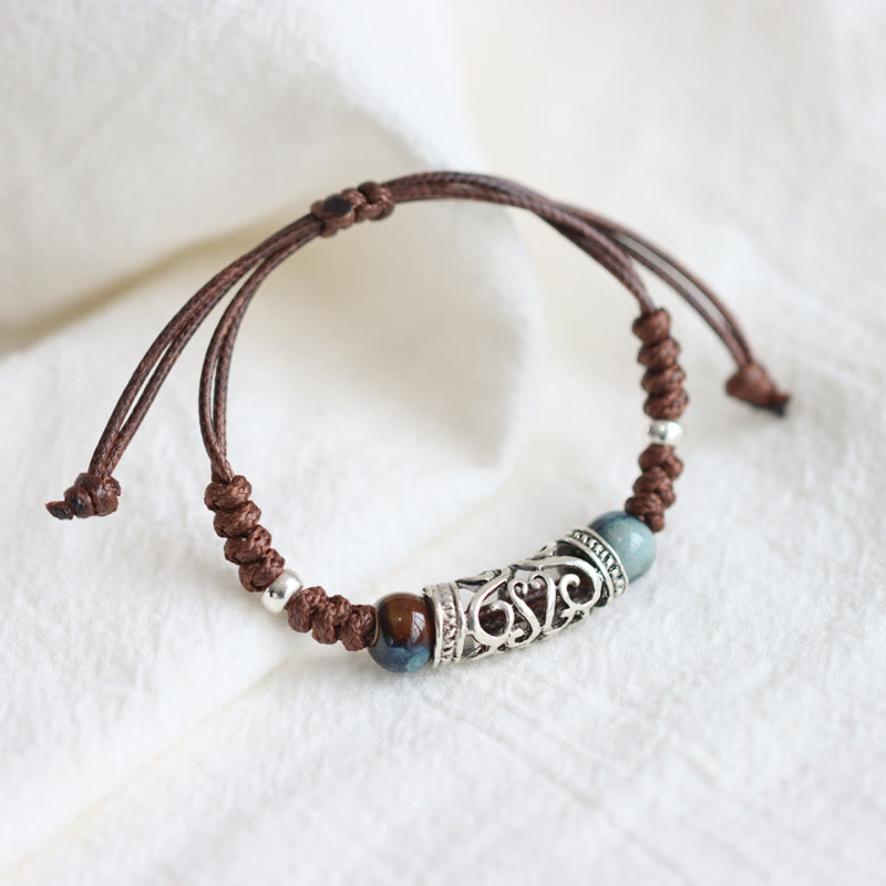 Stone of buddha Tibet Ceramic Bead Wealth String Bracelet