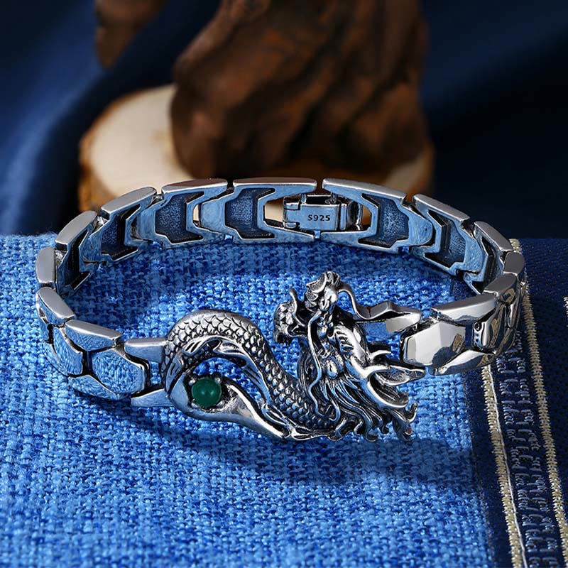 Stone of buddha Vintage Dragon Pattern Engraved Success Bracelet