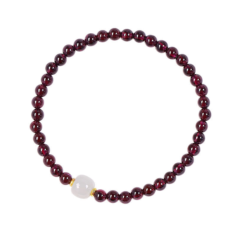 Stone of buddha Natural Garnet Jade Bead Purification Bracelet