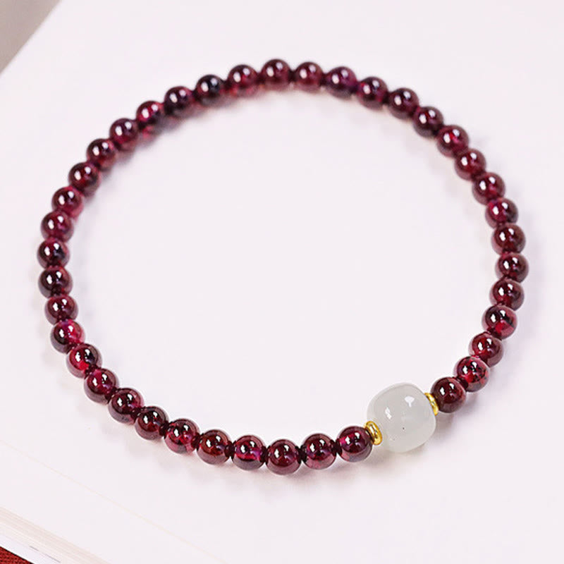 Stone of buddha Natural Garnet Jade Bead Purification Bracelet