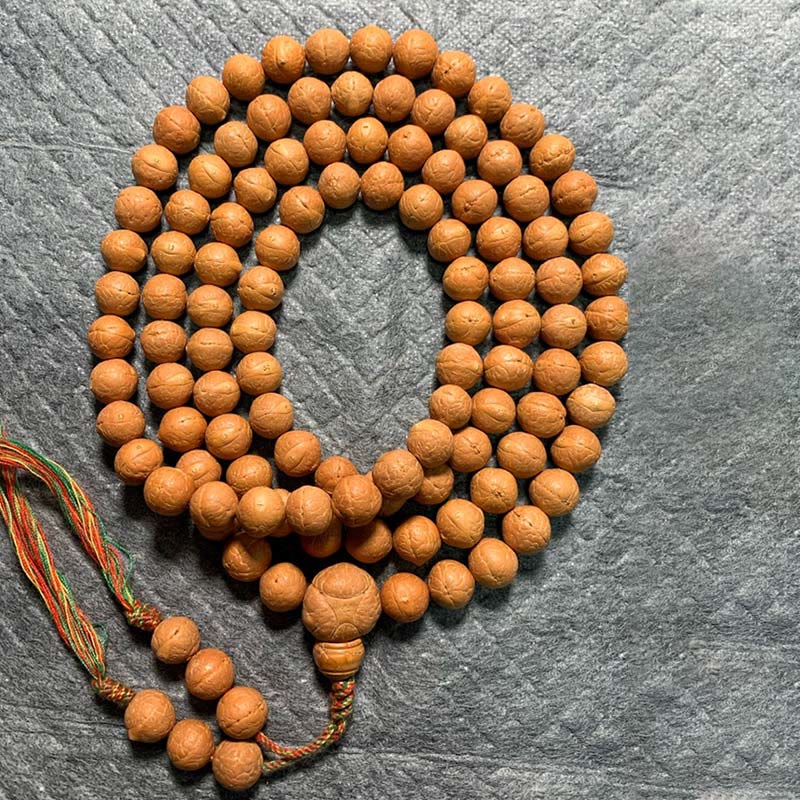 Stone of buddha 108 Mala Beads Nepal Bodhi Seed Luck Wealth Tassel Bracelet